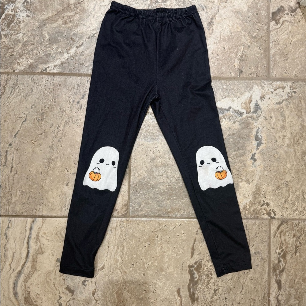 EUC Size 4T SHEIN Kids Black Ghos Leggings